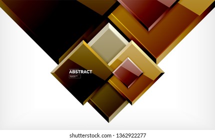 Fondo geométrico abstracto, diseño cuadrado moderno. Vector