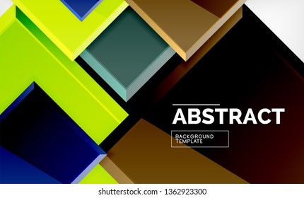 Geometric abstract background, modern square design. Vector