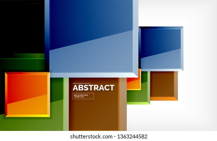 Geometric abstract background, modern square design. Vector