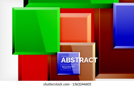 Fundo geométrico abstrato, design quadrado moderno. Vetor