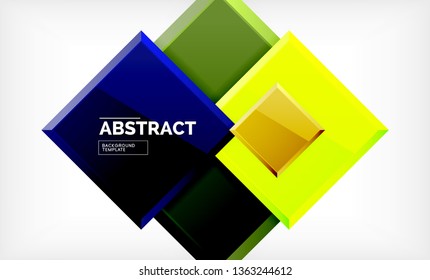 Geometric abstract background, modern square design. Vector