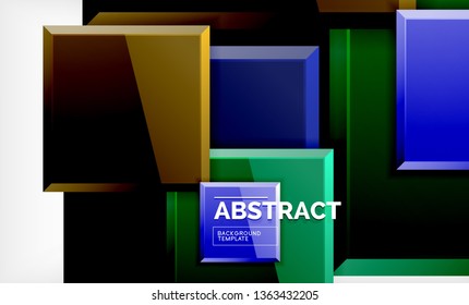 Fondo geométrico abstracto, diseño cuadrado moderno. Vector