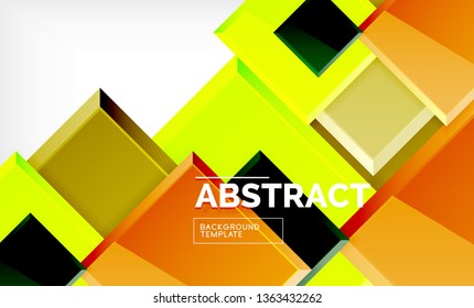 Fondo geométrico abstracto, diseño cuadrado moderno. Vector