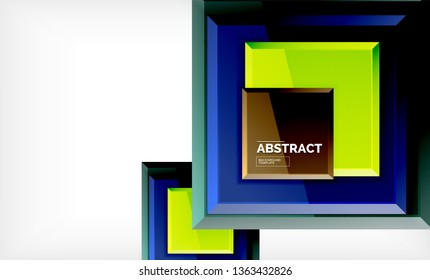 Geometric abstract background, modern square design. Vector
