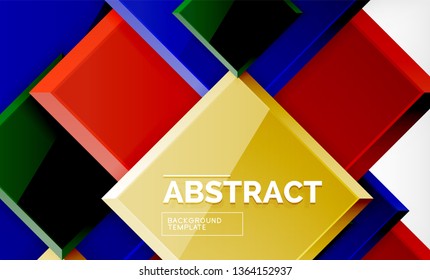 Geometric abstract background, modern square design. Vector