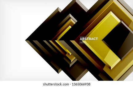 Geometric abstract background, modern square design. Vector