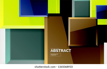 Geometric abstract background, modern square design. Vector