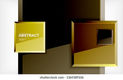 Geometrischer abstrakter Hintergrund, modernes quadratisches Design. Vektorgrafik