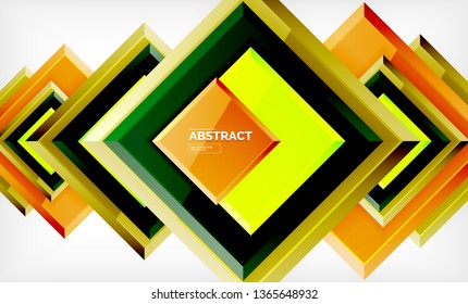 Geometric abstract background, modern square design. Vector