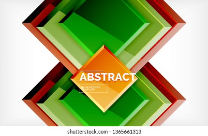 Geometric abstract background, modern square design. Vector