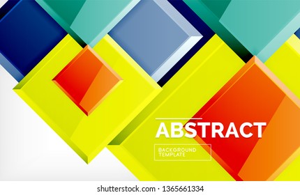 Geometric abstract background, modern square design. Vector