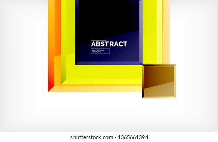 Geometric abstract background, modern square design. Vector