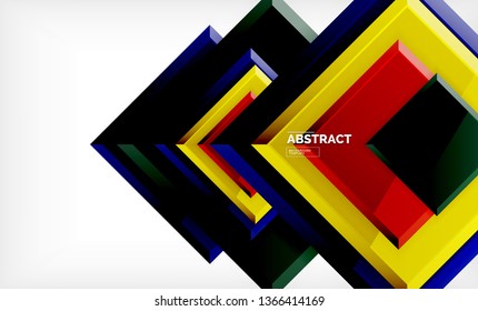 Fondo geométrico abstracto, diseño cuadrado moderno. Vector