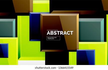 Fondo geométrico abstracto, diseño cuadrado moderno. Vector