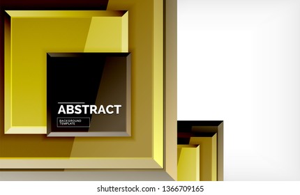 Geometric abstract background, modern square design. Vector