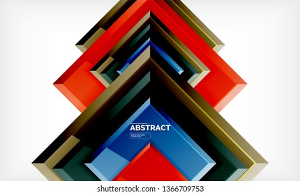 Fondo geométrico abstracto, diseño cuadrado moderno. Vector