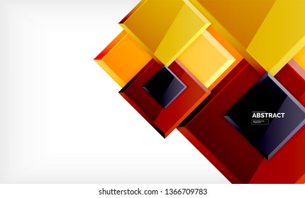 Geometric abstract background, modern square design. Vector