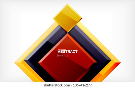 Geometric abstract background, modern square design. Vector