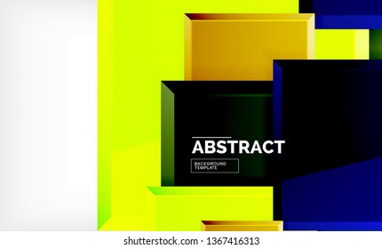 Geometric abstract background, modern square design. Vector