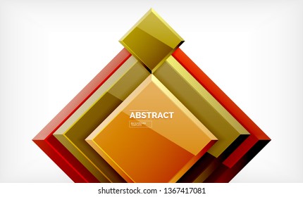 Geometric abstract background, modern square design. Vector