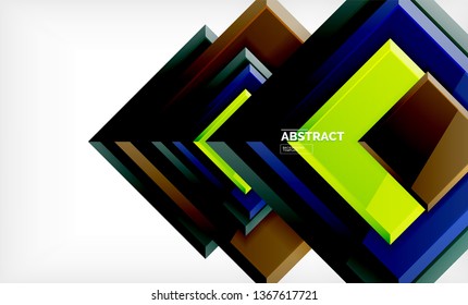 Geometric abstract background, modern square design. Vector