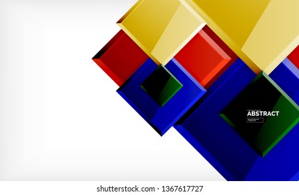 Geometric abstract background, modern square design. Vector
