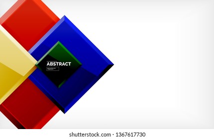 Geometric abstract background, modern square design. Vector