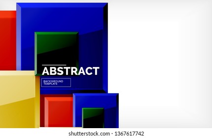 Geometric abstract background, modern square design. Vector