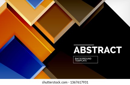 Geometric abstract background, modern square design. Vector