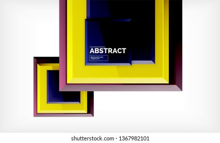 Geometric abstract background, modern square design. Vector
