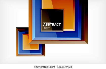 Geometric abstract background, modern square design. Vector