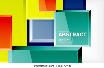 Geometric abstract background, modern square design. Vector