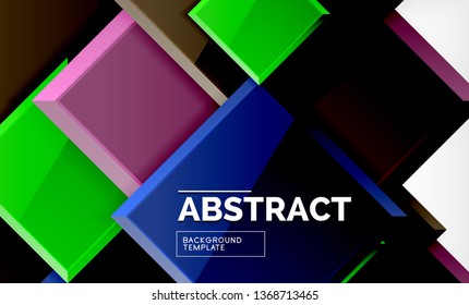 Geometric abstract background, modern square design. Vector