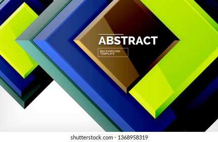 Geometric abstract background, modern square design. Vector
