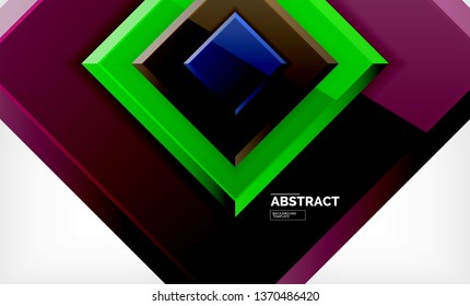 Fondo geométrico abstracto, diseño cuadrado moderno. Vector