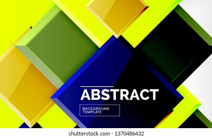 Geometric abstract background, modern square design. Vector