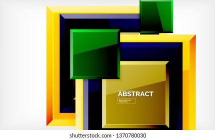 Fondo geométrico abstracto, diseño cuadrado moderno. Vector