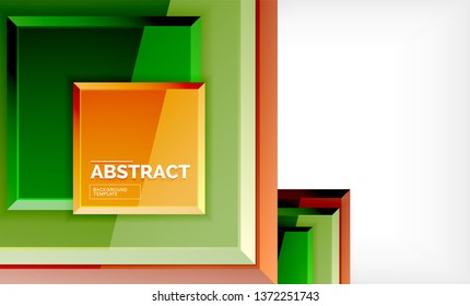 Geometric abstract background, modern square design. Vector