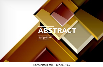 Geometric abstract background, modern square design. Vector