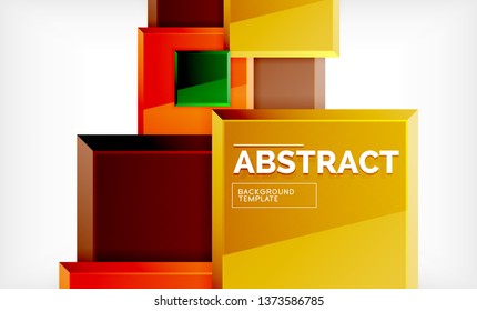 Geometric abstract background, modern square design. Vector
