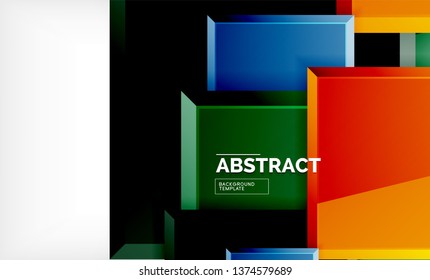 Fondo geométrico abstracto, diseño cuadrado moderno. Vector