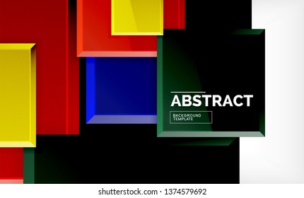 Fondo geométrico abstracto, diseño cuadrado moderno. Vector