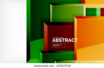 Fondo geométrico abstracto, diseño cuadrado moderno. Vector