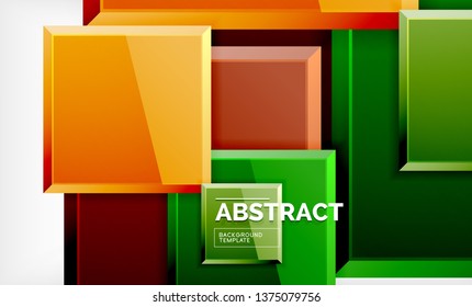 Geometric abstract background, modern square design. Vector