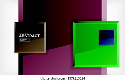 Fondo geométrico abstracto, diseño cuadrado moderno. Vector