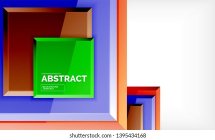 Geometric abstract background, modern square design. Vector