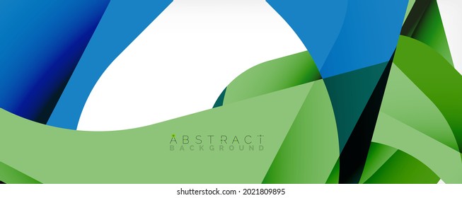 Geometric abstract background - multicolored abstract shapes on white. Vector Illustration For Wallpaper, Banner, Background, Landing Page