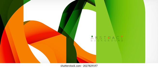 Geometric abstract background - multicolored abstract shapes on white. Vector Illustration For Wallpaper, Banner, Background, Landing Page