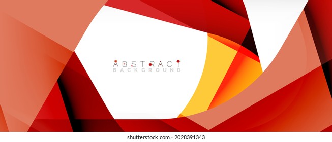 Fondo abstracto geométrico - formas abstractas multicolores sobre blanco. Ilustración vectorial para fondo de escritorio, pancarta, fondo, página de aterrizaje