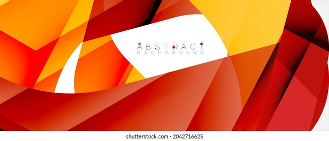 Geometric abstract background - multicolored abstract shapes on white. Vector Illustration For Wallpaper, Banner, Background, Landing Page